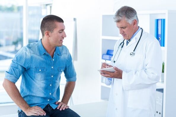Apmeklējums pie ārsta ar hronisku prostatītu